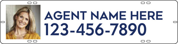 Agent Photo Sign Rider, 6"H X 24"W, .090 Poly