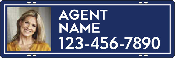 Agent Photo Sign Rider, 8"H X 24"W, Steel