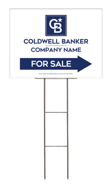 Wire H-Stake And Office For Sale Sign Panel Unit, 18"H X 24"W, 4mm Corrugated