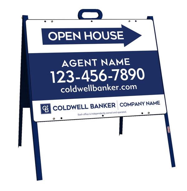 A-Frame And Agent Open House Sign Panel Unit, 18"H X 24"W, Steel