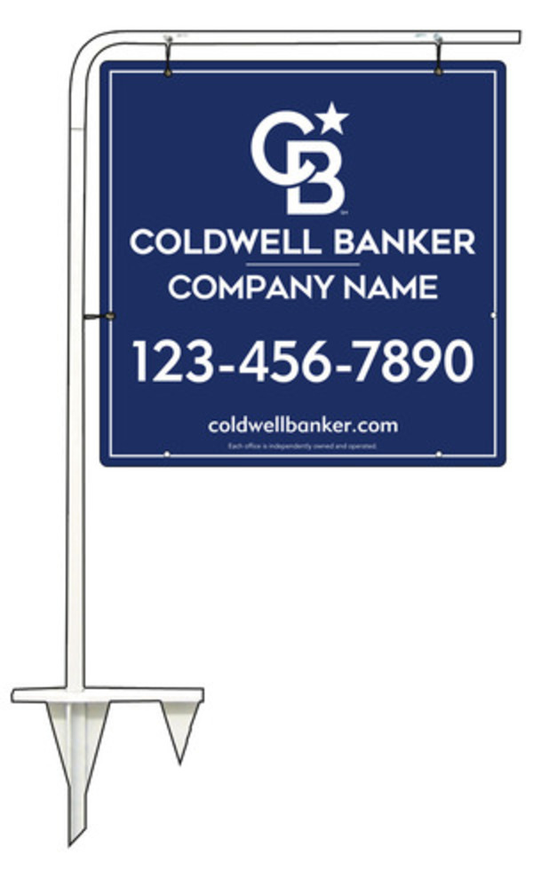 Tubular Stake And Reflective Office Sign Panel Unit, 24"H X 24"W, .063 Aluminum