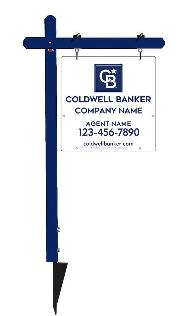 Sign Post And Agent Sign Panel Unit, 24"H X 24"W, .063 Aluminum