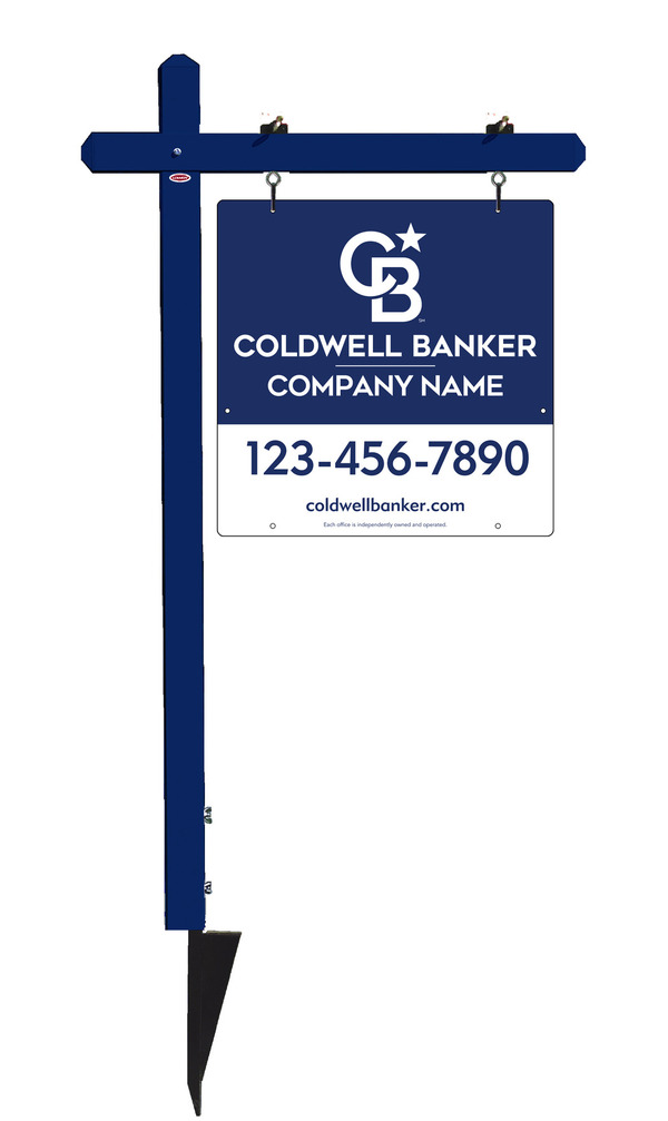 Sign Post And Reflective Office Sign Panel Unit, 24"H X 24"W, .063 Aluminum