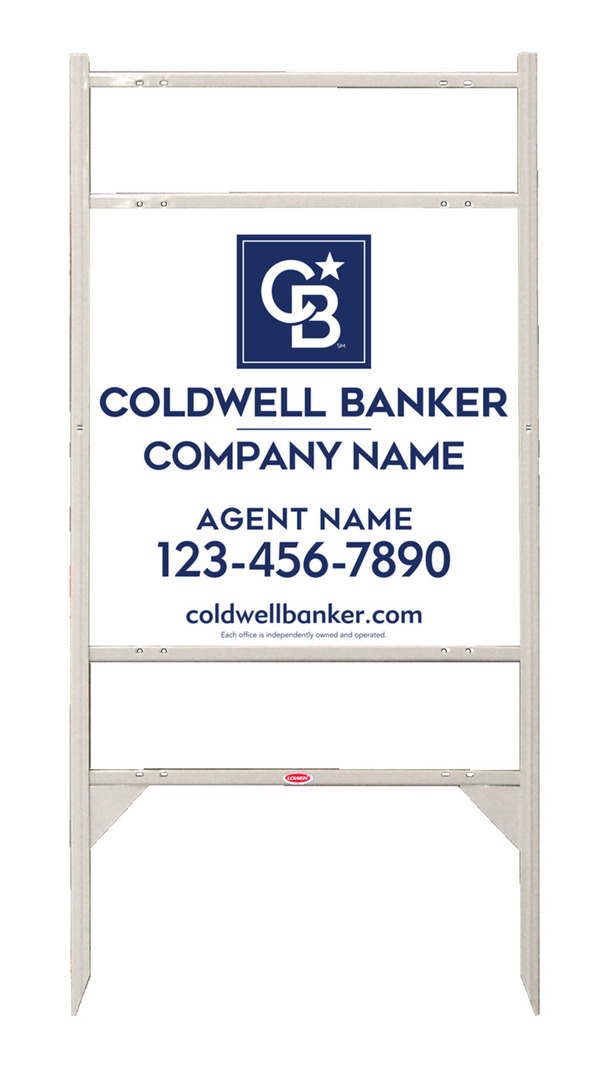 Angle Iron Frame W/ 2 Rider Inserts And Reflective Agent Sign Panel Unit, 24"H X 24"W, .040 Aluminum