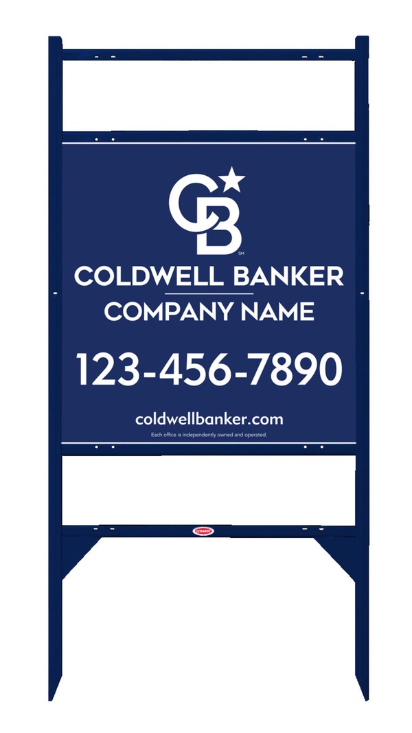 Angle Iron Frame W/ 2 Rider Inserts And Office Sign Panel Unit, 24"H X 24"W, .040 Aluminum