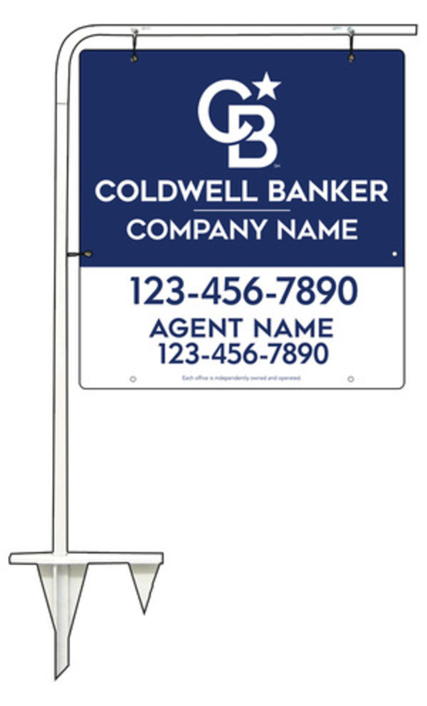 Tubular Stake And Agent Sign Panel Unit, 25"H X 24"W, 3mm Aluminum Composite