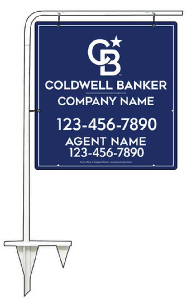 Tubular Stake And Reflective Agent Sign Panel Unit, 25"H X 24"W, 3mm Aluminum Composite