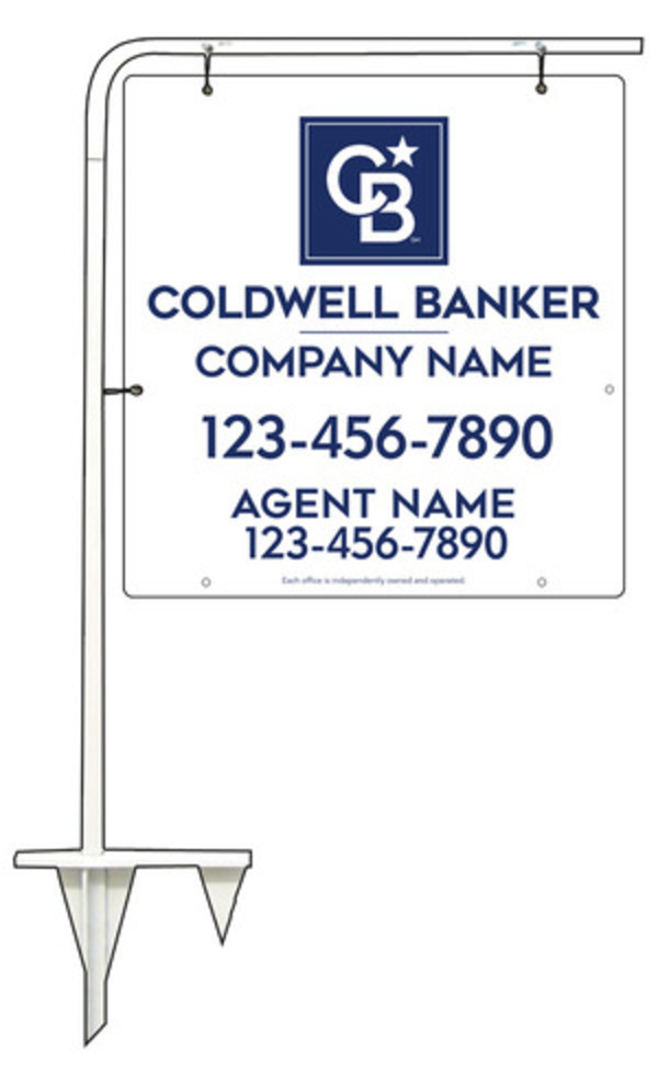 Tubular Stake And Agent Sign Panel Unit, 25"H X 24"W, .063 Aluminum