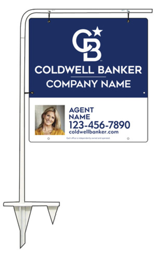 Tubular Stake And Reflective Agent Photo Sign Panel Unit, 25"H X 24"W, 3mm Aluminum Composite