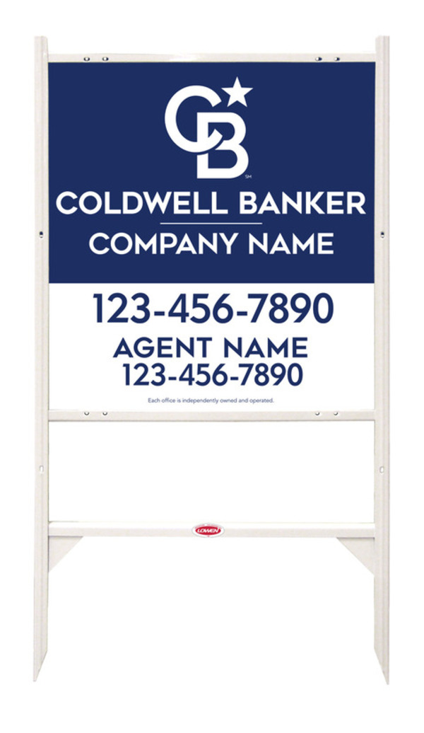 Angle Iron Frame And Agent Sign Panel Unit, 25"H X 24"W, 3mm Aluminum Composite