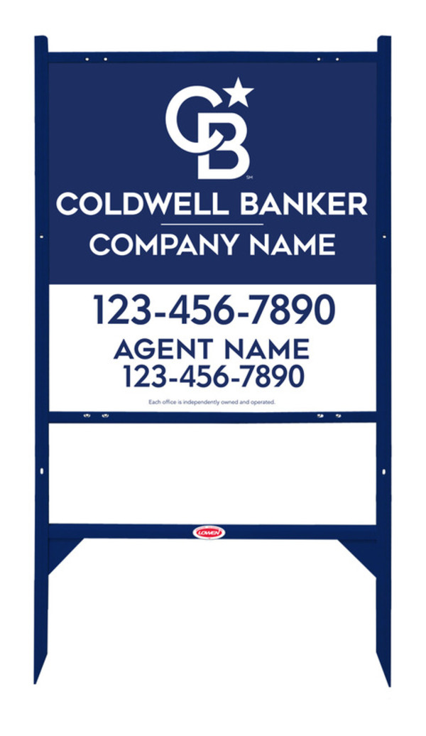 Angle Iron Frame And Agent Sign Panel Unit, 25"H X 24"W, 3mm Aluminum Composite