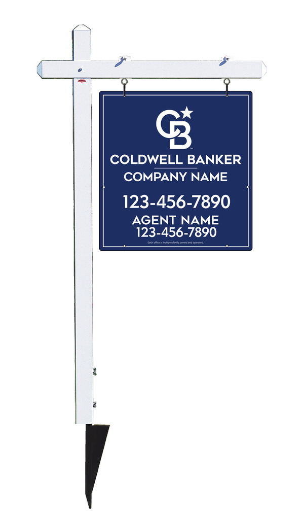 Sign Post And Agent Sign Panel Unit, 25"H X 24"W, .063 Aluminum