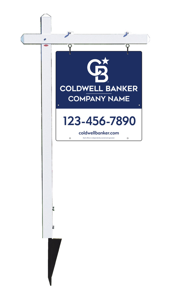 Sign Post And Reflective Office Sign Panel Unit, 25"H X 24"W, .063 Aluminum