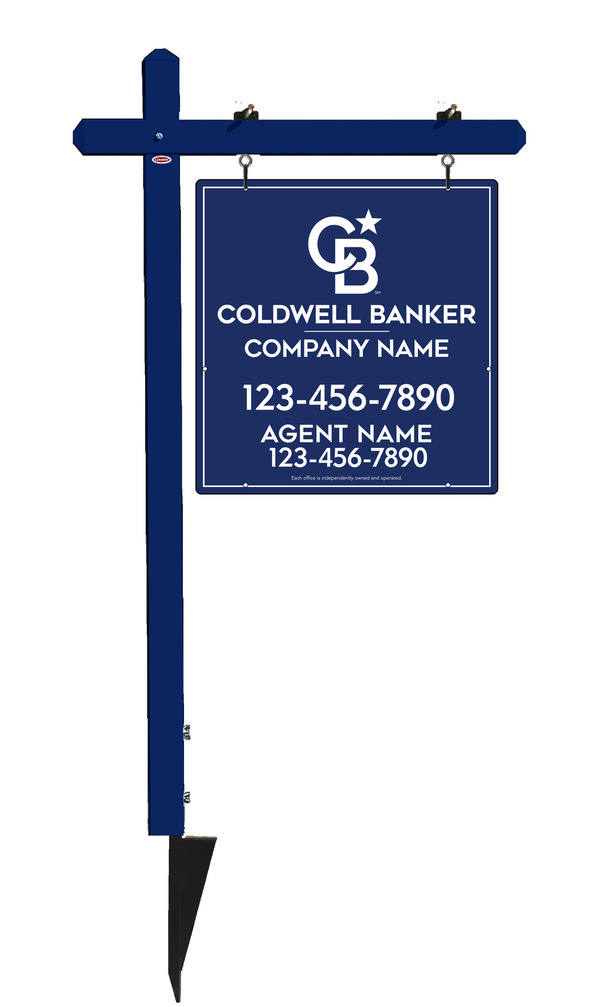 Sign Post And Agent Sign Panel Unit, 25"H X 24"W, .063 Aluminum