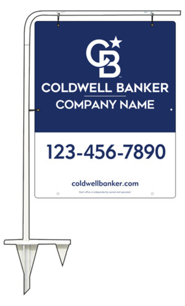 Tubular Stake And Office Sign Panel Unit, 30"H X 24"W, Steel