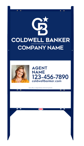 Angle Iron Frame And Agent Photo Sign Panel Unit, 30"H X 24"W, Steel