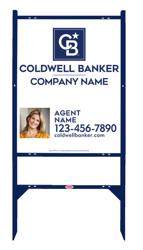 Angle Iron Frame And Agent Photo Sign Panel Unit, 30"H X 24"W, .040 Aluminum