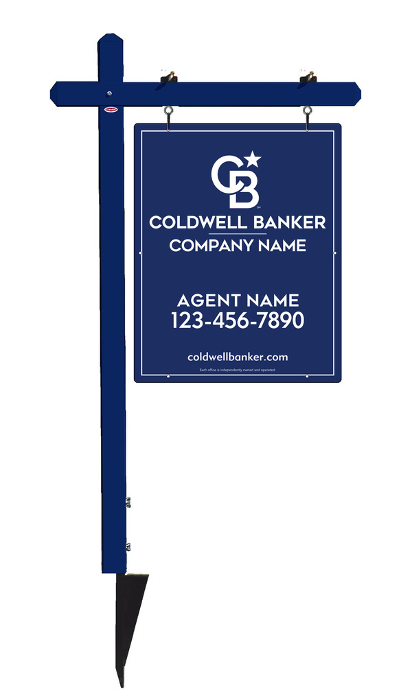 Sign Post And Agent Sign Panel Unit, 30"H X 24"W, .063 Aluminum