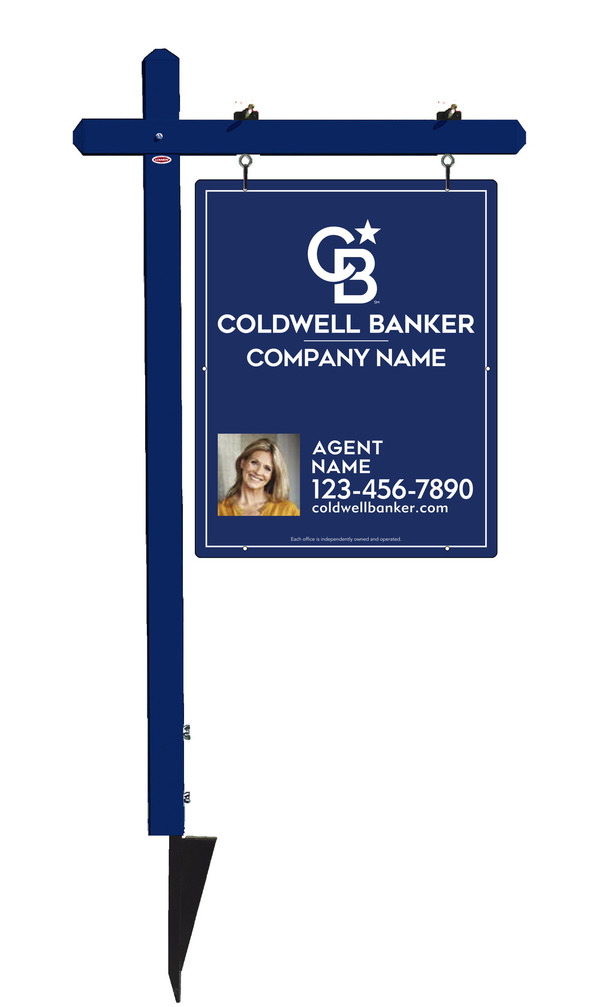 Sign Post And Reflective Agent Photo Sign Panel Unit, 30"H X 24"W, Steel