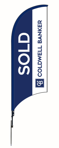 Coldwell Banker&reg; Real Estate SOLD FEATHER FLAG AND POLE, 9-foot
