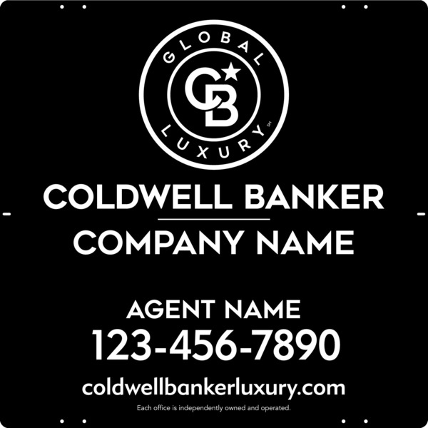 Agent Sign Panel, 24"H X 24"W, .040 Aluminum