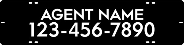 Agent Name Sign Rider, 6"H X 24"W, 3mm Aluminum Composite