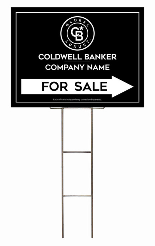 Wire H-Stake And Office For Sale Sign Panel Unit, 18"H X 24"W, 4mm Corrugated