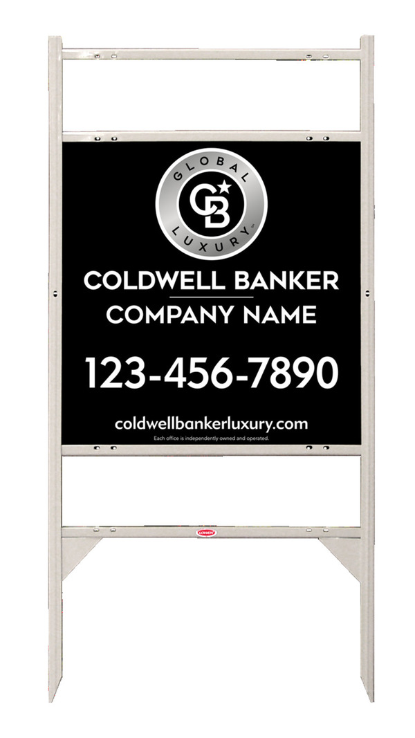 Angle Iron Frame W/ 2 Rider Inserts And Office Sign Panel Unit, 24"H X 24"W, .040 Aluminum