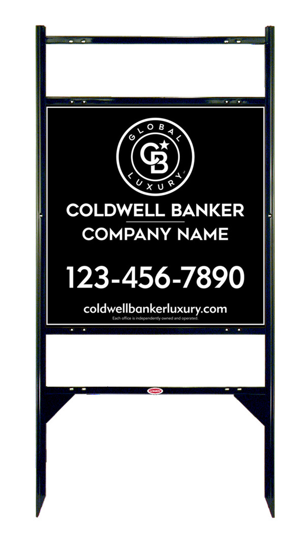 Angle Iron Frame W/ 2 Rider Inserts And Office Sign Panel Unit, 24"H X 24"W, .040 Aluminum