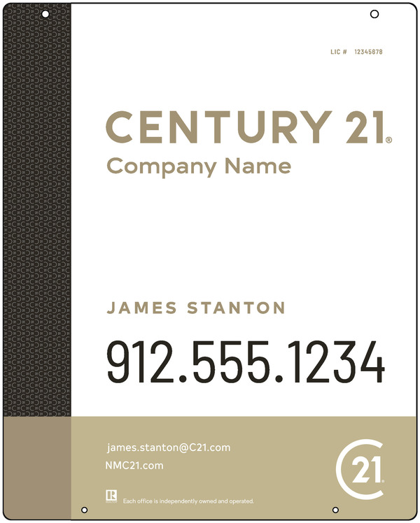 Reflective Hanging Panel 30X24 Aluminum Composite Prestige - Century 21 | Lowen Sign