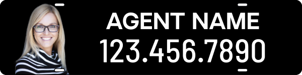 CENTURY 21&reg; Steel Agent Name Cut Out Photo Rider 6x24 - Century 21 | Lowen Sign