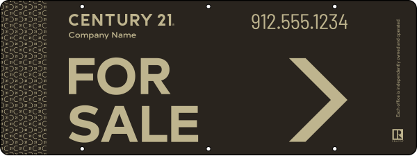 Corrugated Directional For Sale Panel 9X24 - Century 21 | Lowen Sign