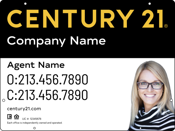 CENTURY 21&reg; Steel Reflective Hanging Panel 18x24 - Century 21 | Lowen Sign