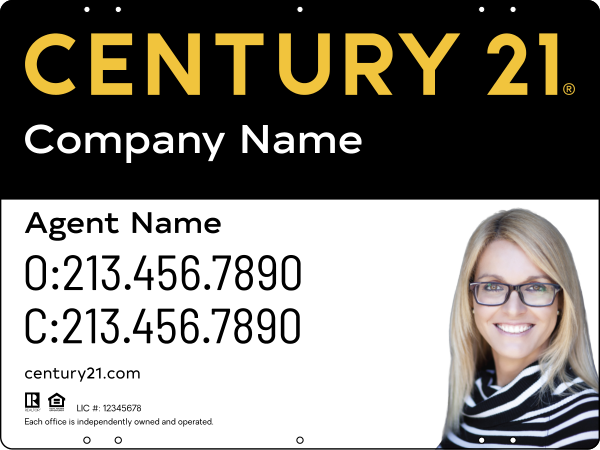 CENTURY 21&reg; Steel Reflective Yard Panel 18x24 DF - Century 21 | Lowen Sign