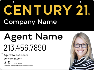 CENTURY 21&reg; Steel Reflective Hanging Panel 18x24 - Century 21 | Lowen Sign