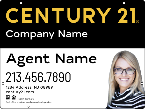CENTURY 21&reg; Steel Reflective Hanging Panel 18x24 - Century 21 | Lowen Sign