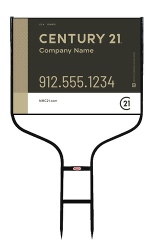 Round Rod Frame And Sign Panel Unit, 18"H X 24"W