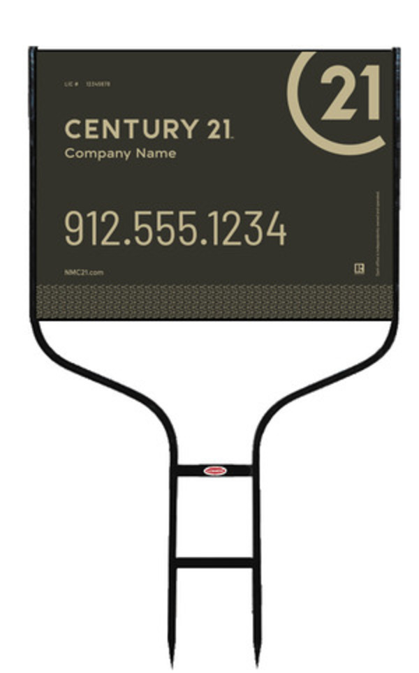 Round Rod Frame And Sign Panel Unit, 18"H X 24"W