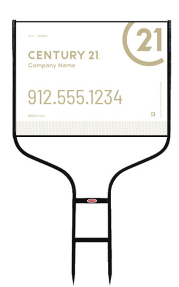 Round Rod Frame And Sign Panel Unit, 18"H X 24"W