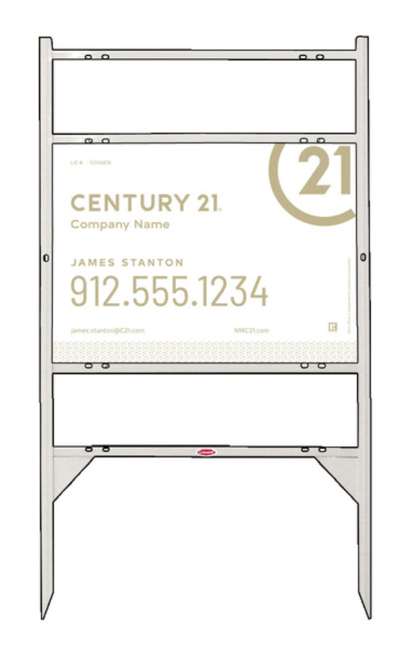 Thor Frame 18X24 Aluminum Composite Dual Rider White - Century 21 | Lowen Sign
