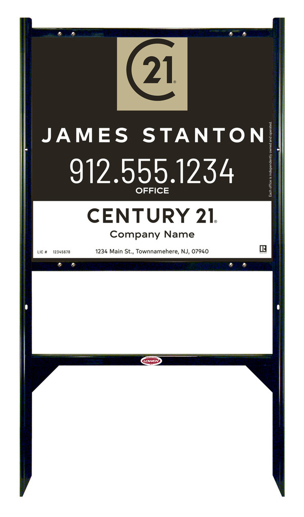 Angle Iron Frame And Agent Centric Sign Panel Unit, 22"H X 24"W