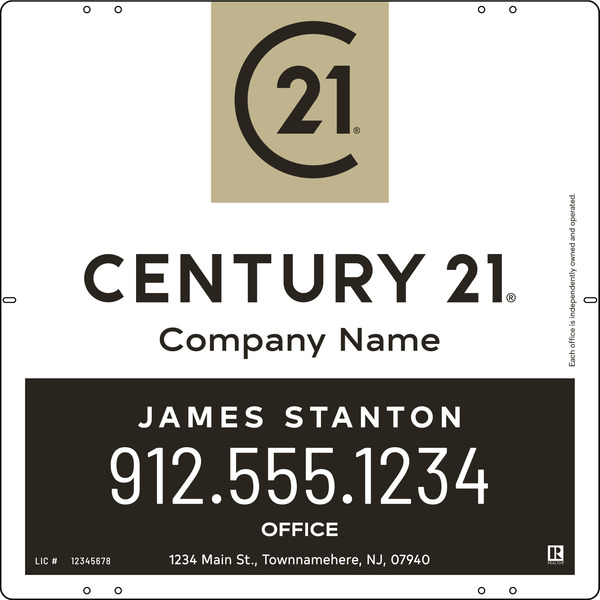 Reflective Panel 24X24 Aluminum Composite Agent Distinctive - Century 21 | Lowen Sign