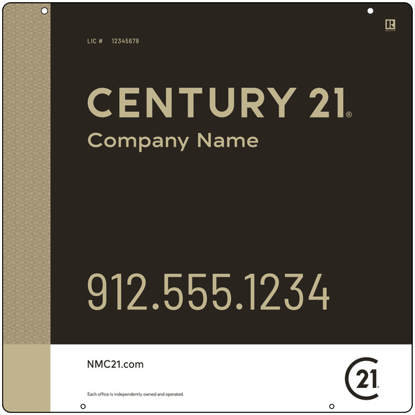 Reflective Hanging Panel 24X24 Aluminum Composite Executive  - Century 21 | Lowen Sign