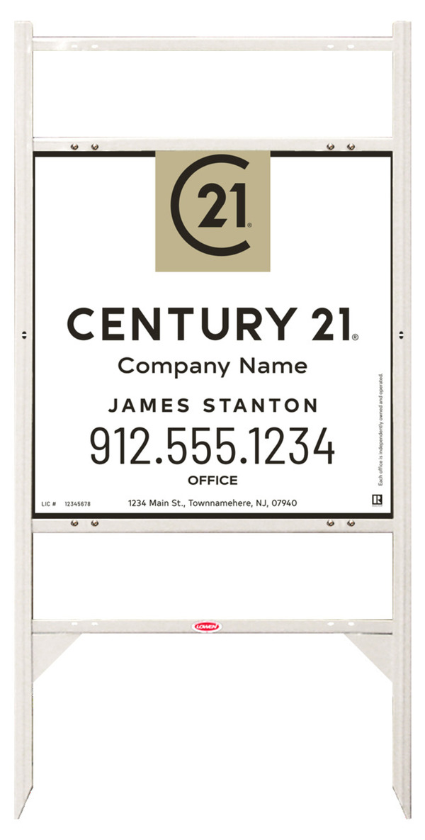 Thor Frame Unit 24X24 Aluminum Agent Office White - Century 21 | Lowen Sign