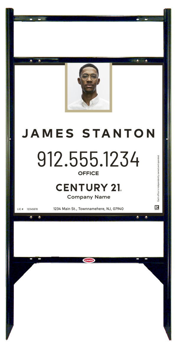 Thor Frame Unit 24X24 Aluminum Agent Photo Centric Gold - Century 21 | Lowen Sign