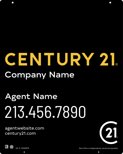 Reflective Hanging Panel 30X24 Steel Sales - Century 21 | Lowen Sign