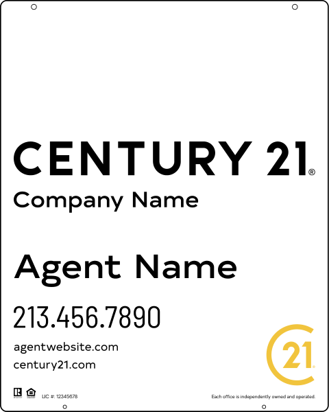 Reflective Hanging Panel 30X24 Steel Residential - Century 21 | Lowen Sign