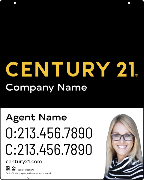 CENTURY 21&reg; Reflective Hanging Panel 30x24 Steel DF  Office - Century 21 | Lowen Sign