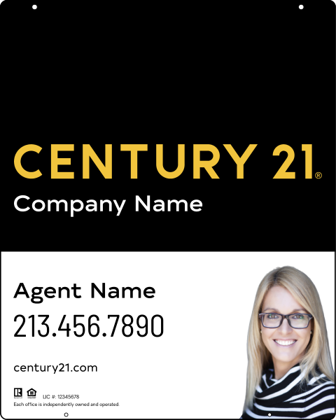CENTURY 21&reg; Reflective Hanging Panel 30x24 Steel Office - Century 21 | Lowen Sign
