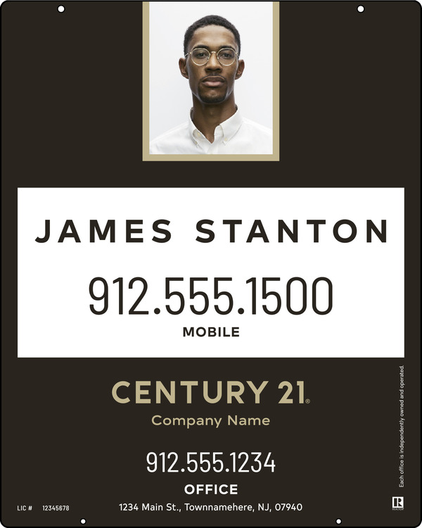 Aluminum Agent Photo Centric Hanging Panel 30X24 - C21 | Lowen Sign